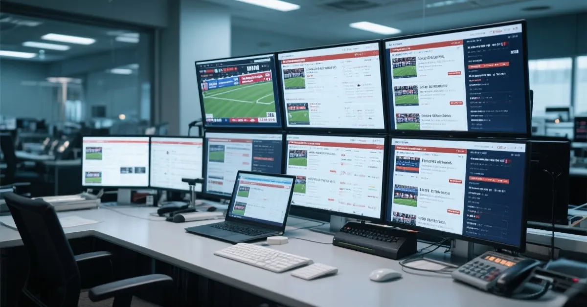 编辑室展示实时比分页面的占位图